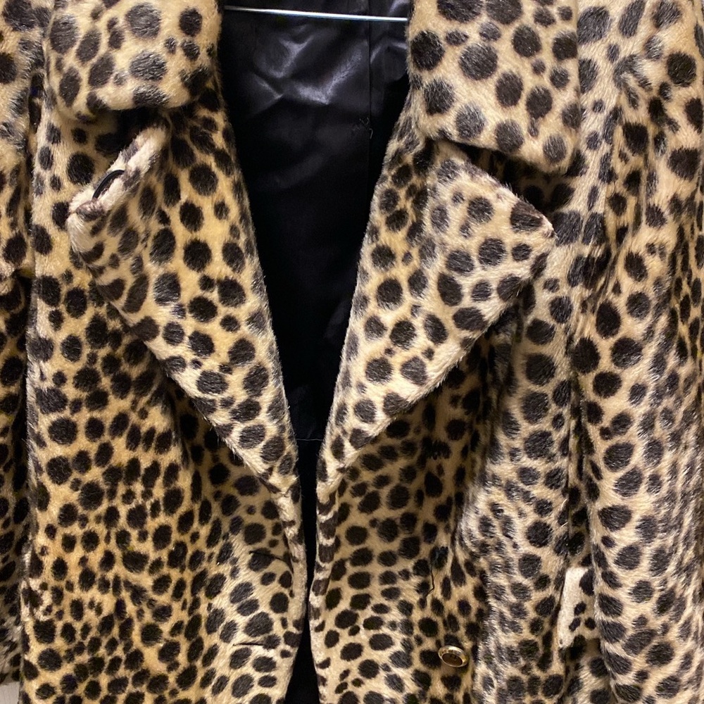 Vintage Russel Taylor Leopard faux fur coat
